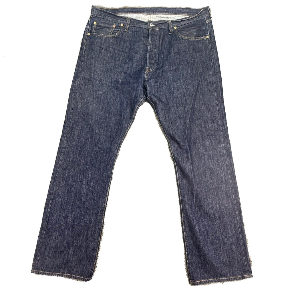 Levis 501 Jeans Mens 40x32 Blue Dark Wash Original Fit Straight Leg Denim